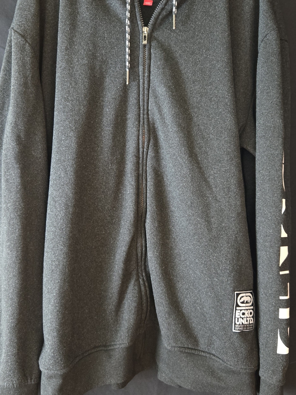 Ecko Unlimited Men’s Charcoal Gray Full‑Zip Hoodie #539